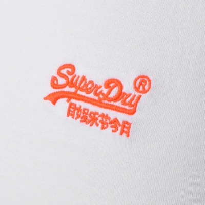 Shop Superdry Neon Lite Logo Vest T Shirt White