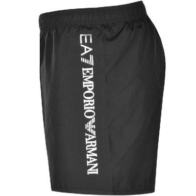 Shop Ea7 Emporio Armani Logo Swim Shorts Black
