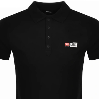 Shop Diesel T Weet Polo T Shirt Black