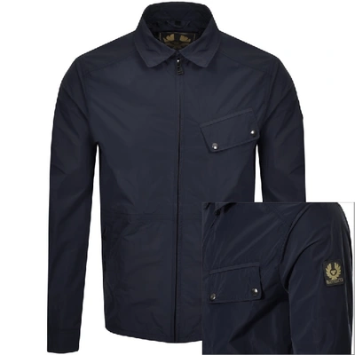 Shop Belstaff Camber Overshirt Jacket Navy