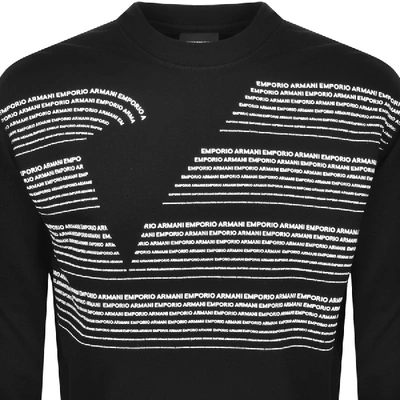 Shop Armani Collezioni Emporio Armani Crew Neck Sweatshirt Black