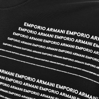 Shop Armani Collezioni Emporio Armani Crew Neck Sweatshirt Black