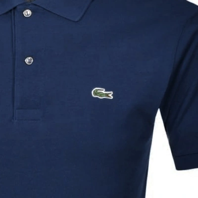 Shop Lacoste Short Sleeved Polo T Shirt Blue