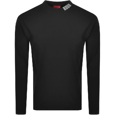 Shop Hugo Dotch Long Sleeve T Shirt Black
