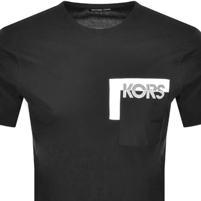 Shop Michael Kors Pocket Logo T Shirt Black