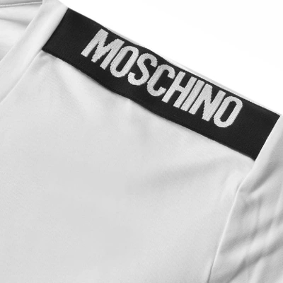 Shop Moschino Taped Logo Short Sleeved T Shirt White