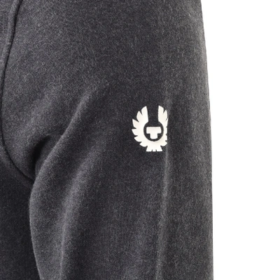 Shop Belstaff Logo Pullover Hoodie Grey