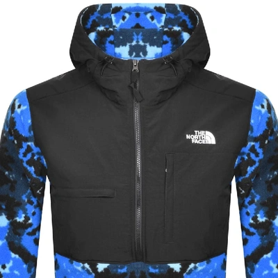 THE NORTH FACE: bi-material sweatshirt in nylon and camouflage fabric - Blue
