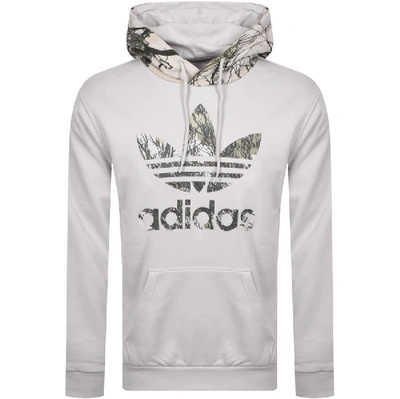 Shop Adidas Originals Trefoil Logo Hoodie Grey
