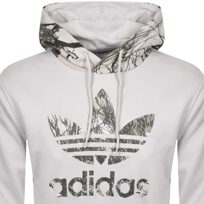 Shop Adidas Originals Trefoil Logo Hoodie Grey