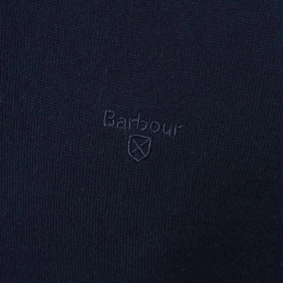 Shop Barbour Half Zip Knit Jumper Navy