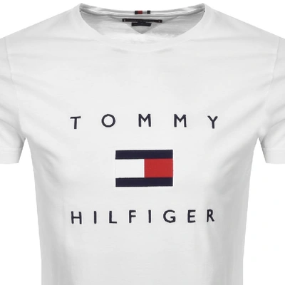 Shop Tommy Hilfiger Flag T Shirt White