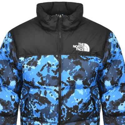 The North Face 1996 Retro Nuptse Water Resistant Down Puffer Jacket In Blue