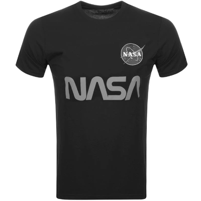 Shop Alpha Industries Nasa Reflective T Shirt Black