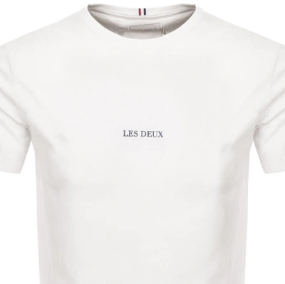 Shop Les Deux Crew Neck Lens T Shirt White