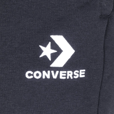 Shop Converse Star Chevron Logo Jersey Shorts Navy