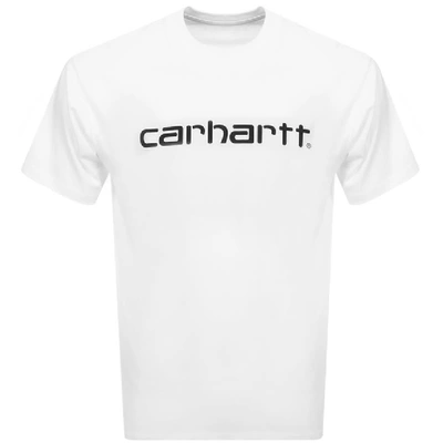 Shop Carhartt Script Logo T Shirt White