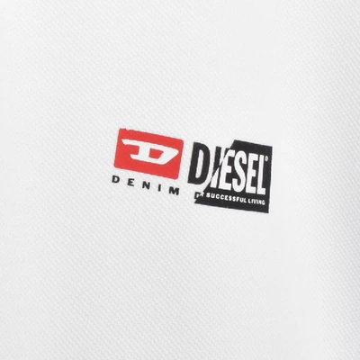 Shop Diesel T Weet Polo T Shirt White