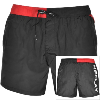Shop Replay Swim Shorts Black
