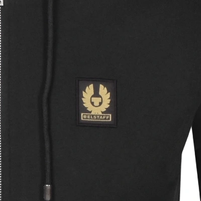 Belstaff Black French Terry Zip Hoodie In Black
