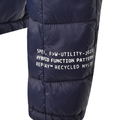 Shop Replay Padded Jacket Navy