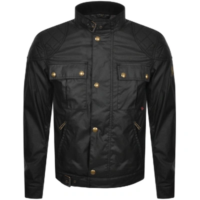 Shop Belstaff Brookstone Waxed Jacket Black