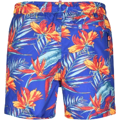 Shop Superdry Floral Beach Volley Swim Shorts Blue