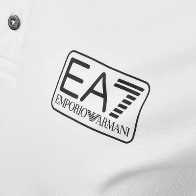 Shop Ea7 Emporio Armani Logo Polo T Shirt White