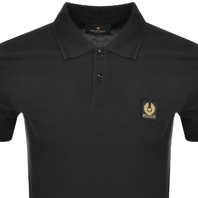 Shop Belstaff Logo Polo T Shirt Black