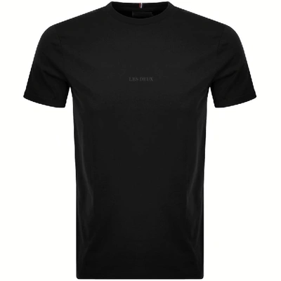 Shop Les Deux Crew Neck Lens T Shirt Black