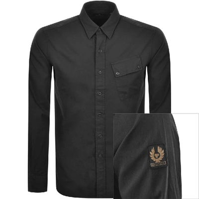 Shop Belstaff Long Sleeved Pitch Shirt Black