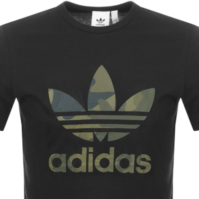 Adidas Originals T-shirt With Camo Trefoil Black | ModeSens