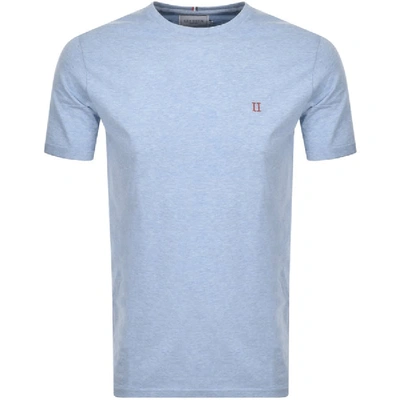 Shop Les Deux Crew Neck Norregaard T Shirt Blue