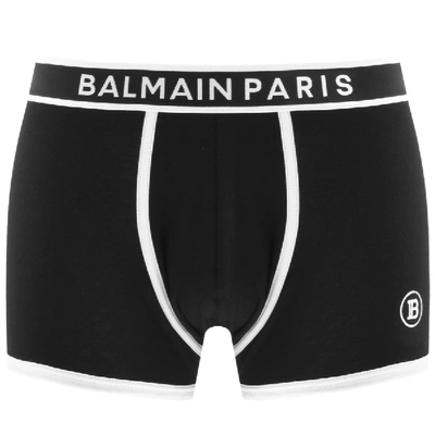 Shop Balmain Underwear Stretch Trunks Black