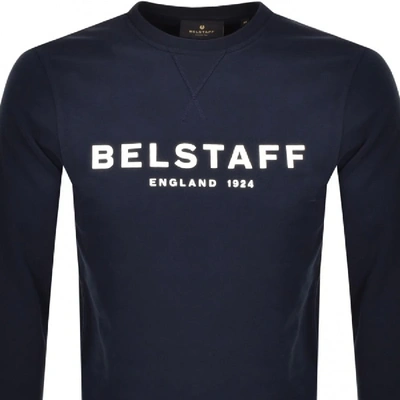 Shop Belstaff Crew Neck Sweatshirt Navy