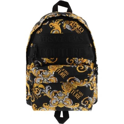 Shop Versace Jeans Couture Logo Backpack Black