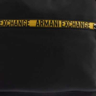 Shop Armani Exchange Logo Shoulder Bag Black