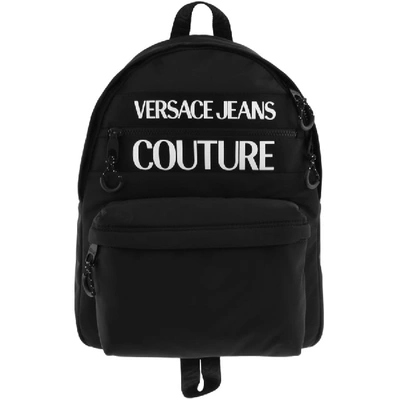 Shop Versace Jeans Couture Logo Backpack Black
