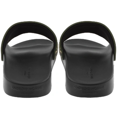 Shop Android Homme Camo Slide Sliders Black