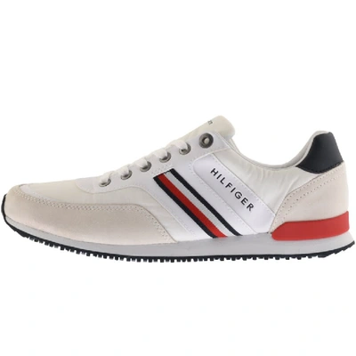 Shop Tommy Hilfiger Iconic Mix Runner Trainers White