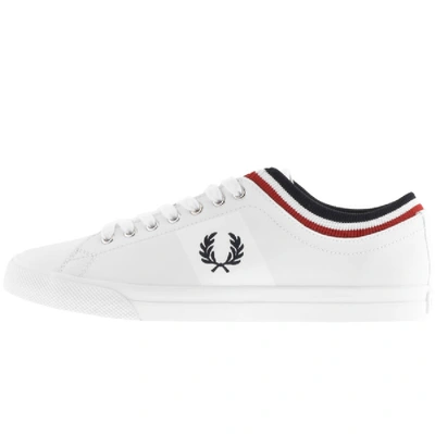 Shop Fred Perry Underspin Tipped Cuff Trainers White
