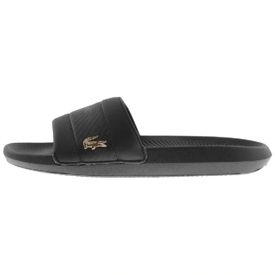 Lacoste Croco Sliders Black With Gold Croc | ModeSens