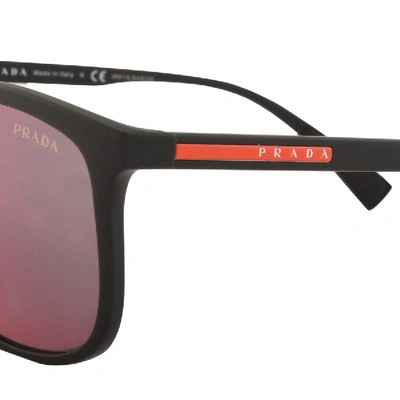 Shop Prada Linea Rossa 01ts Sunglasses Black