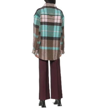 Shop Acne Studios Checked Wool-blend Jacket In Multicoloured