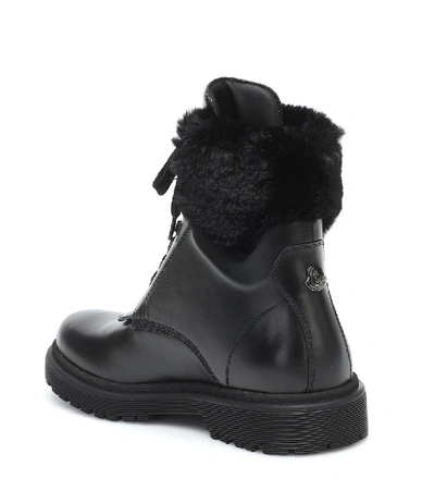 Shop Moncler Patty Leather Ankle Boots In Black