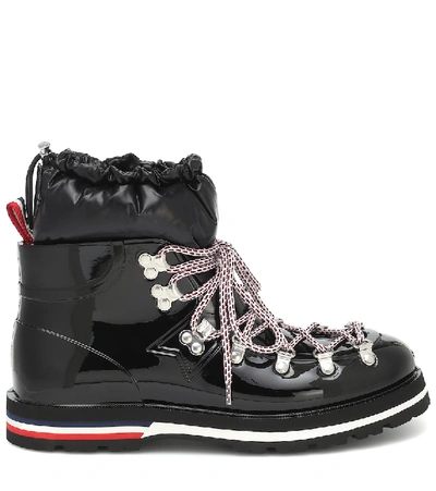 Shop Moncler Inaya Rubber And Down Snow Boots In Black