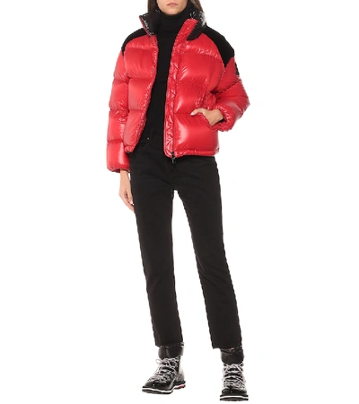 Shop Moncler Chouelle Quilted Down Coat In Red
