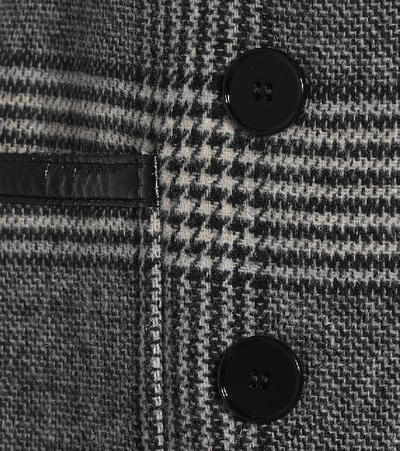 Shop Alexa Chung Penelope Prince Of Wales Checked Coat In Grey