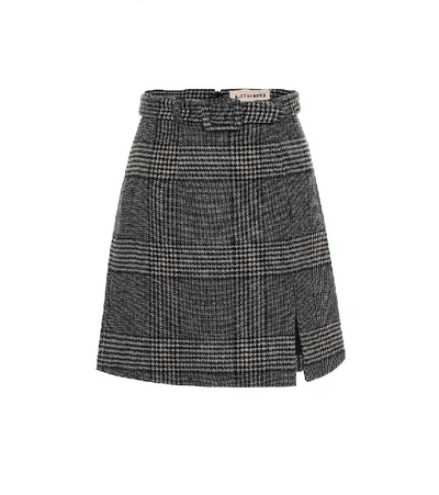 Shop Alexa Chung Whatever Prince Of Wales Checked Miniskirt In Grey