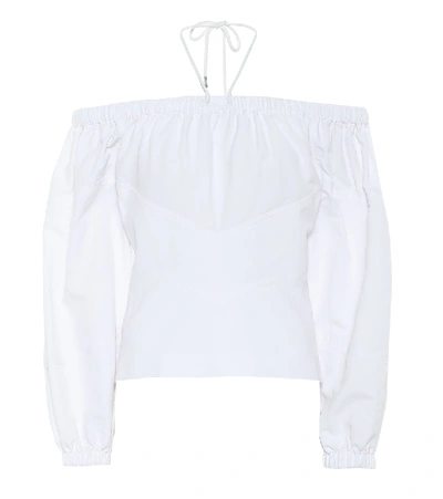 Shop Rta Silvia Off-shoulder Top In White